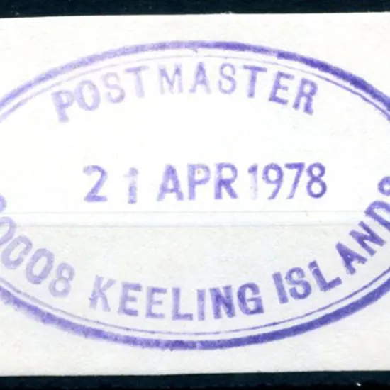 Cocos Keeling Islands Postmaster ORS1 on piece for ...