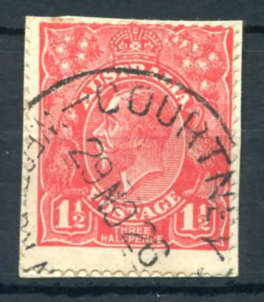 Courtney A31 on 1½d red KGV for 29 NO 26. PMI ... Image 1++