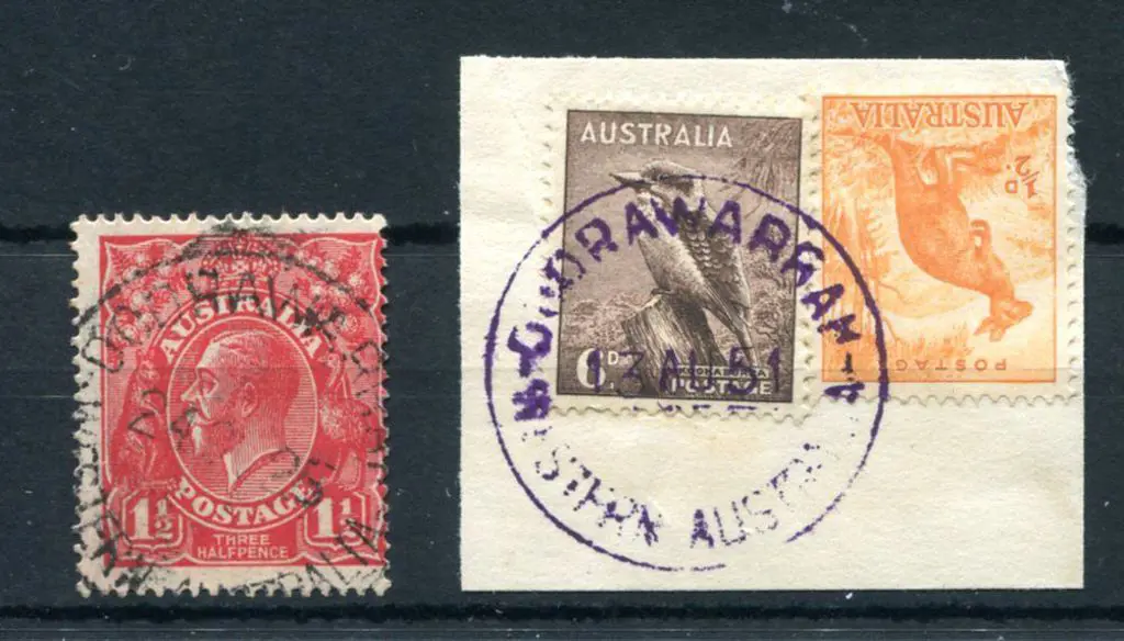 Doorawarrah A31 on 1½d red KGV for 24 OC 25 & ... Image 1++