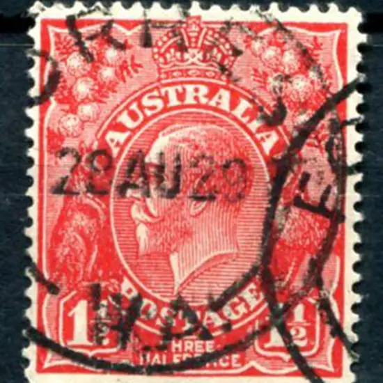 Forrest C28 80% strike on 1½d red KGV for 28 AU ...