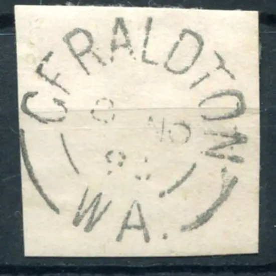 Geraldton 2a Complete impression on piece dated 8 ...