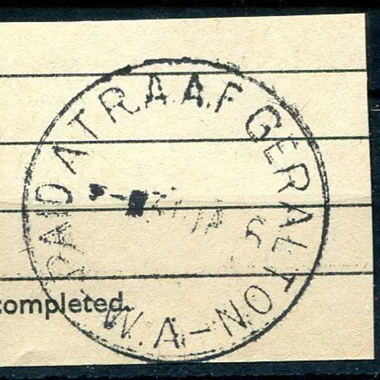 Geraldton R.A.A.F. Paid At 100% impression on part ...