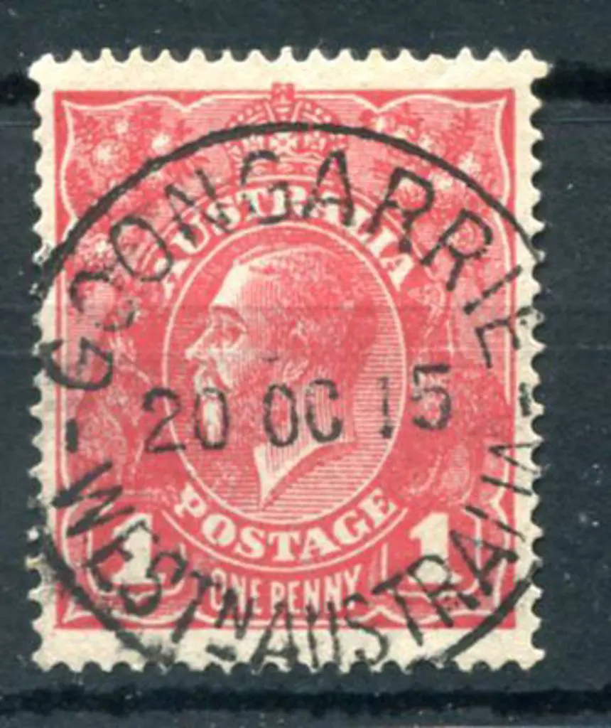 Goongarrie D27 Superb strike on 1d red KGV for 20 ... Image 1++