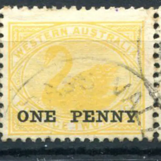 Grass Valley B28-a 1d surcharge on 2d yellow swans ...