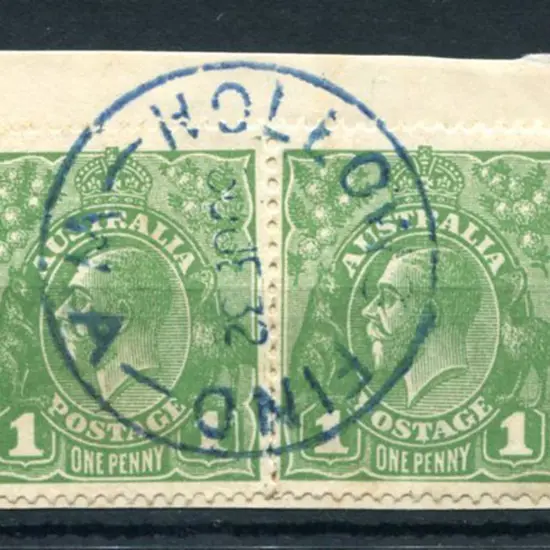 Hollows Find C30 Superb full strike in blue ink on ...