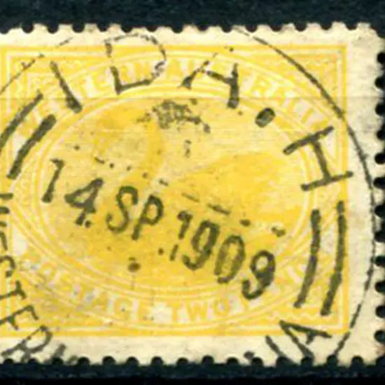 Ida H A28 Bold 85% strike on 2d yellow swan for 14 ...