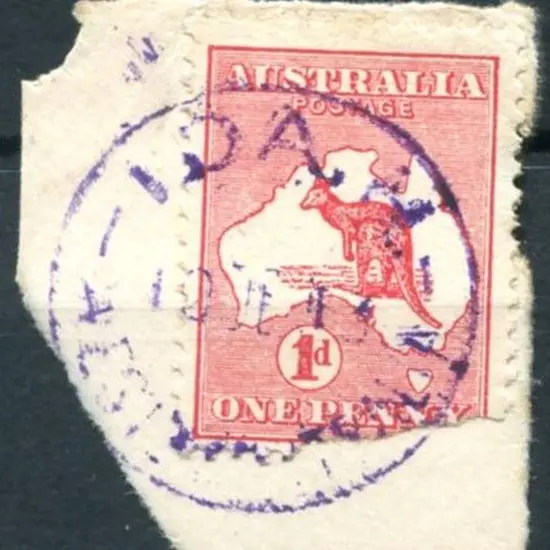 Ida H D28 Complete strike in violet ink on 1d ...