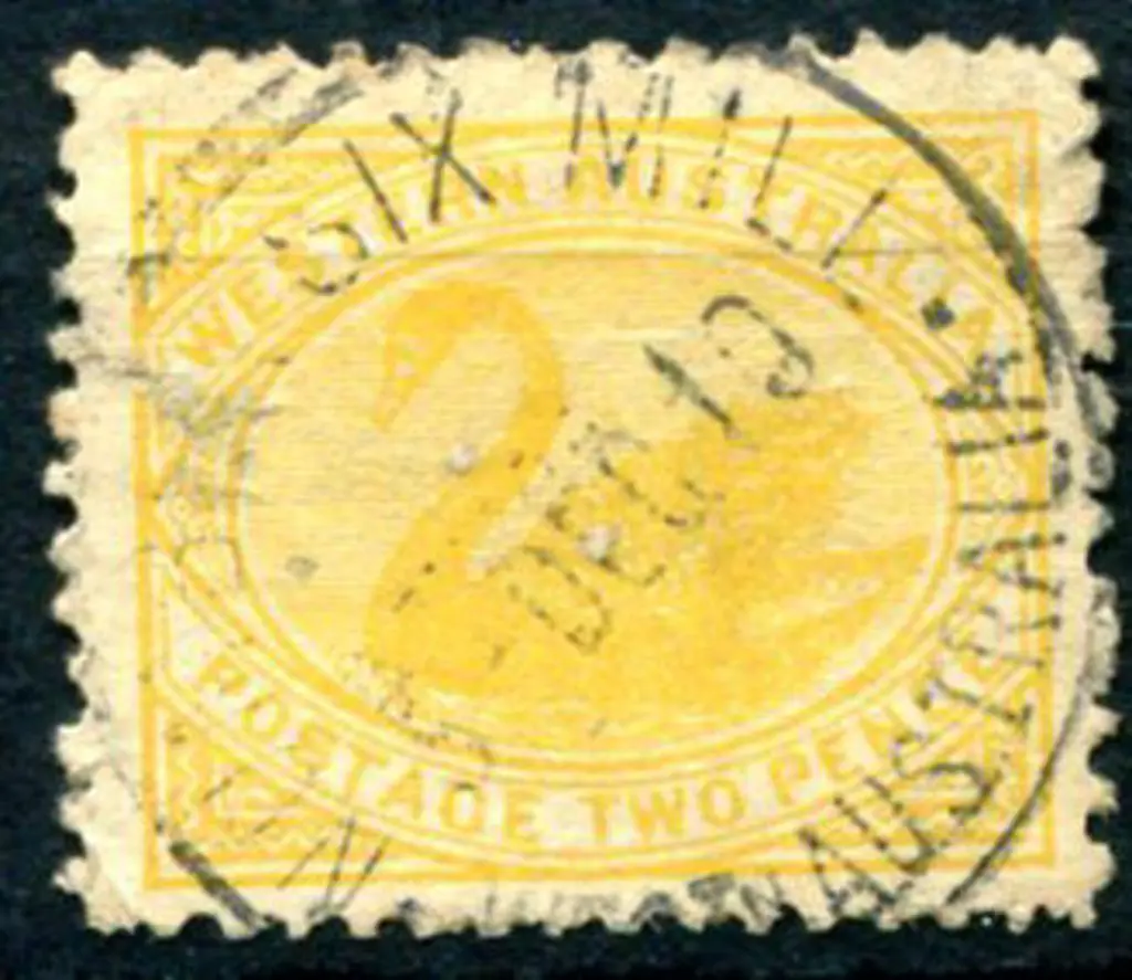 Jarrahdale Number Six Mill D26 on 2d yellow swan ... Image 1++
