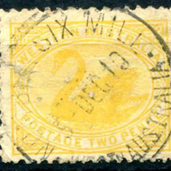 Jarrahdale Number Six Mill D26 on 2d yellow swan ...