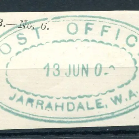 Jarrahdale Post Office ORS 3 on piece from form ...
