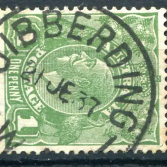 Jibberding C31 on 1d green KGV dated 21 JE 37. ...