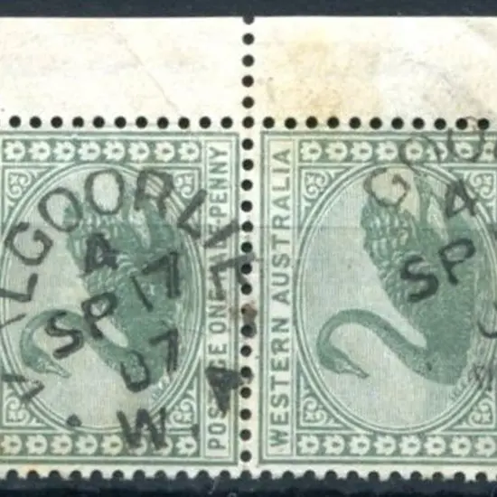 Kalgoorlie 3b-a index 4 on ½d green swans pair ...