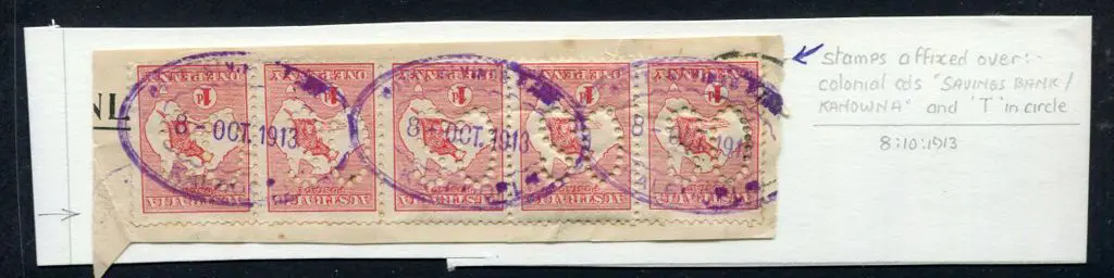 Kalgoorlie Govt Savings Bank Oval rubber stamp ORS ... Image 1++