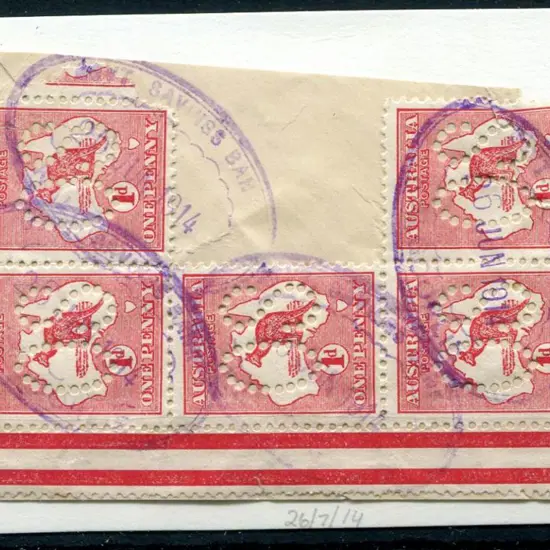 Kalgoorlie Govt Savings Bank Oval rubber stamp ORS ...