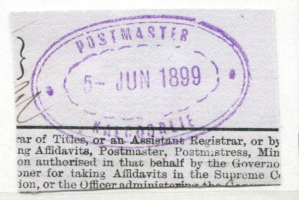 Kalgoorlie Postmaster ORS3 on piece from Official ... Image 1++