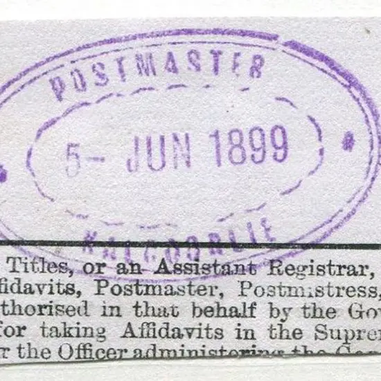 Kalgoorlie Postmaster ORS3 on piece from Official ...