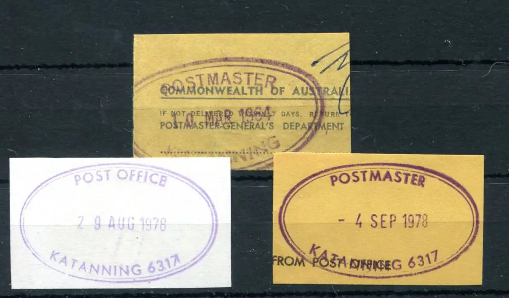 Katanning Postmaster ORS 1 Double oval without ... Image 1++