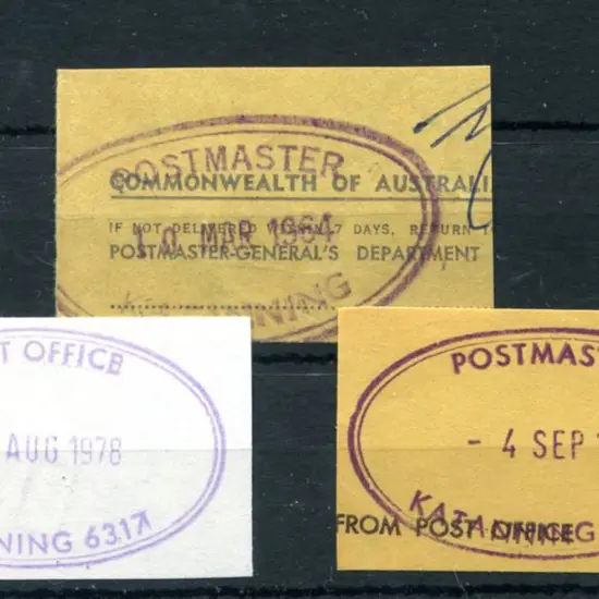 Katanning Postmaster ORS 1 Double oval without ...