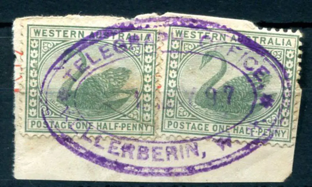 Kellerberrin Telegraph Office ORS2 on ½d green ... Image 1++