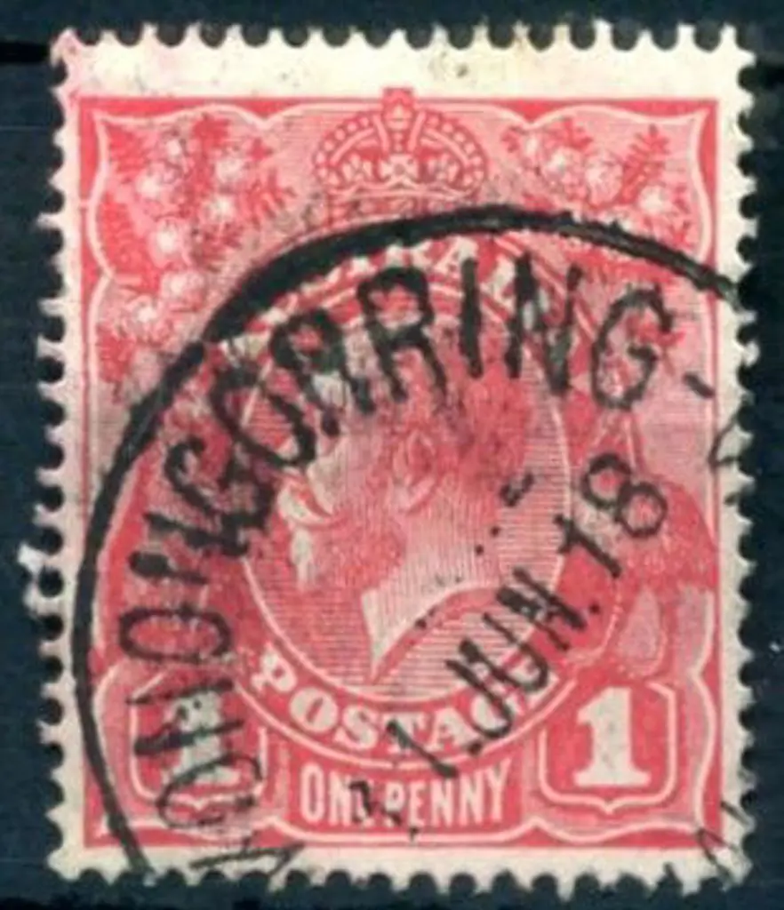 Konnongorring D29 on 1d red KGV for 11 JUN 18. ... Image 1++