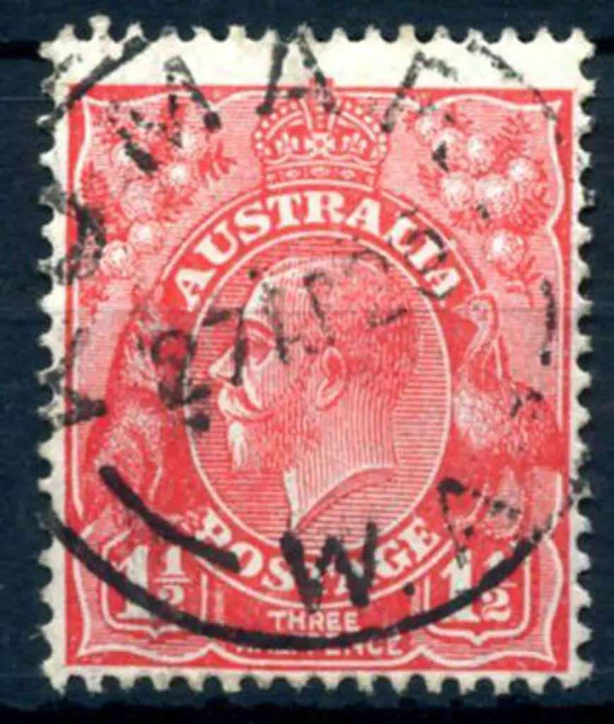 Kumarl C29 on 1½d red KGV for 27 AP 29. PMI dates ... Image 1++