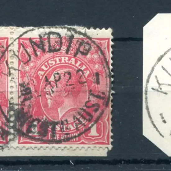 Kundip B27 on 1d red KGV pair on piece for 1 AP ...