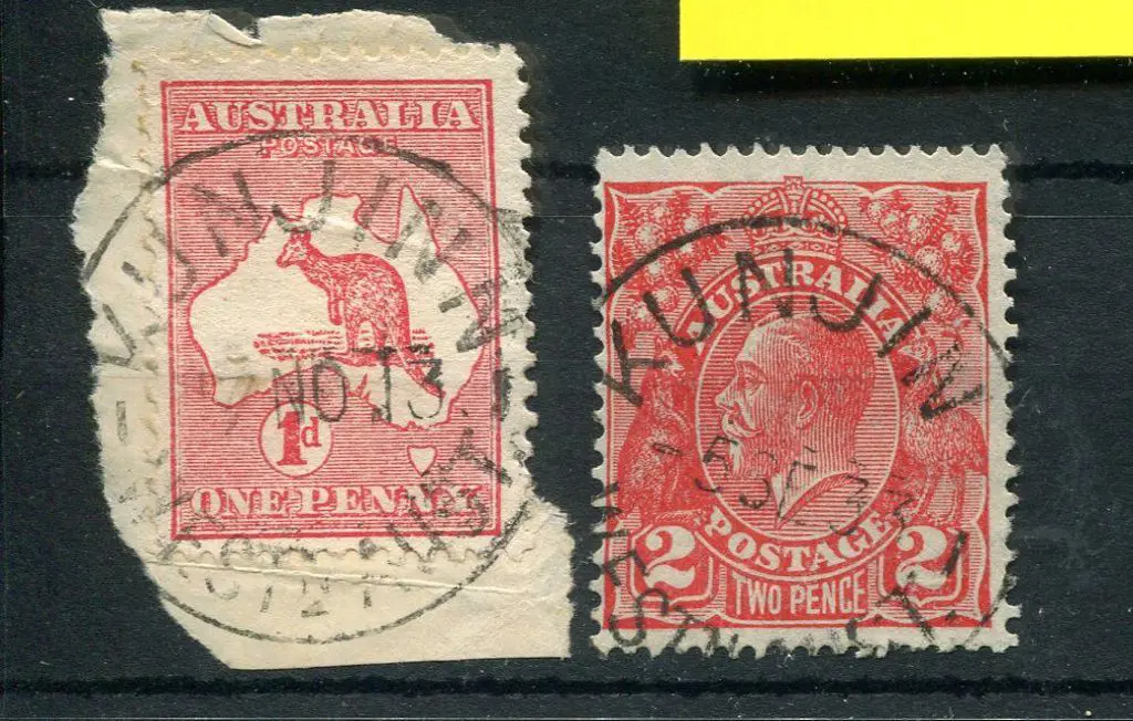 Kunjin B29-a (with two "NN"s at the end) on 1d red ... Image 1++
