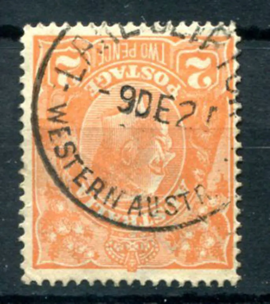 Lake Clifton A26 on 2d orange KGV dated -9 DE 21. ... Image 1++