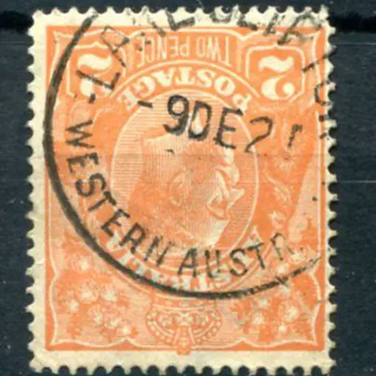 Lake Clifton A26 on 2d orange KGV dated -9 DE 21. ...