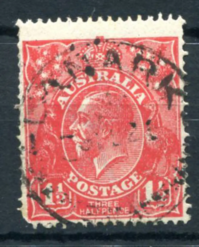 Lanark A27 on 1½d red KGV dated 9 FEB 26. PMI date ... Image 1++