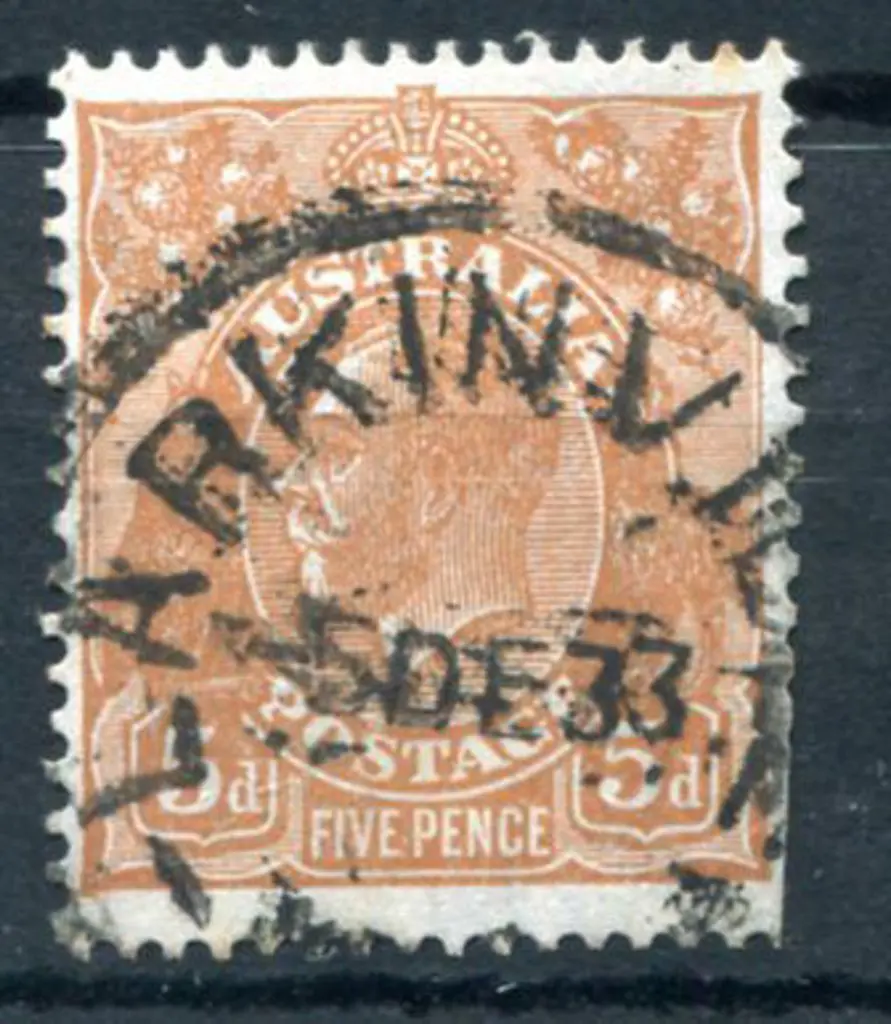 Larkinville C30 on 5d yellow-brown KGV dated 5 DE ... Image 1++