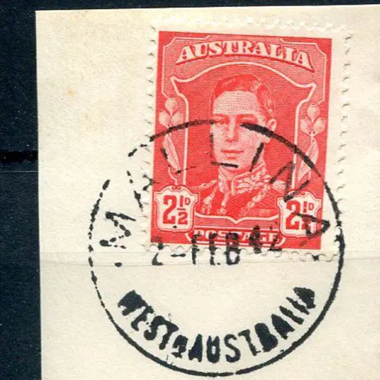 Mallina D26 Full strike tying 2½d KGVI to piece ...