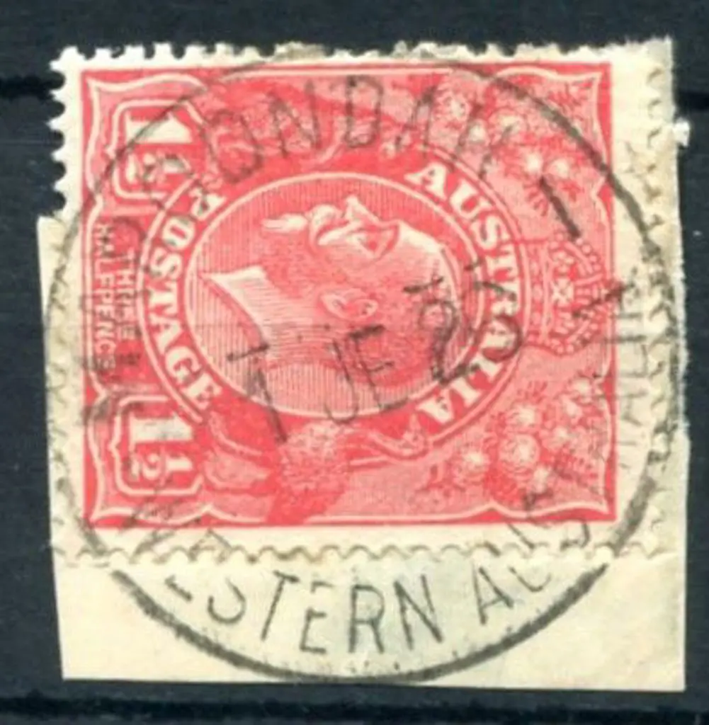 Maroondah A30 Complete strike on 1½d red KGV on ... Image 1++
