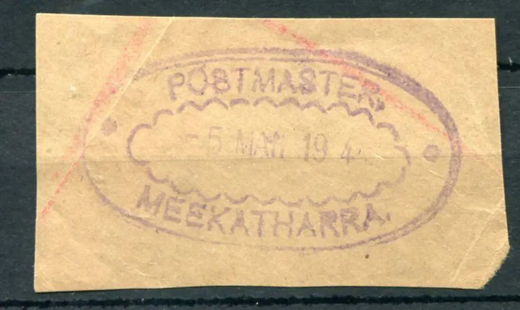 Meekatharra Postmaster ORS 3 on piece dated 5 MAR ... Image 1++