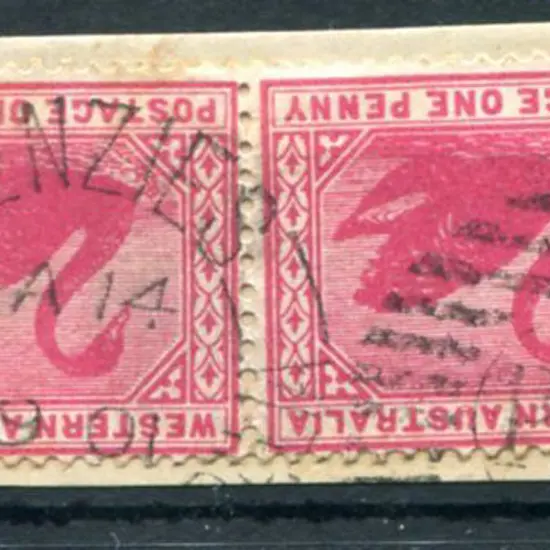 Menzies DxPO-b on 1d red swans pair on piece for ...