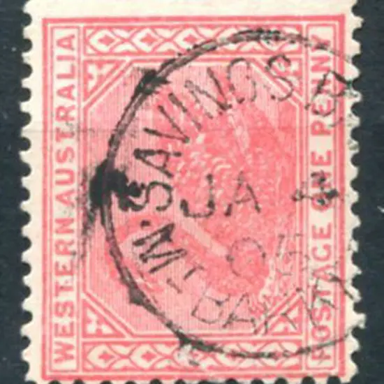 Mt Barker Savings Bank Sbi on 1d red swan for JA 4 ...