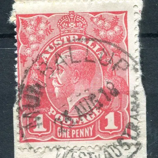 Mumballup D27-b on 1d red KGV on piece dated 23 ...
