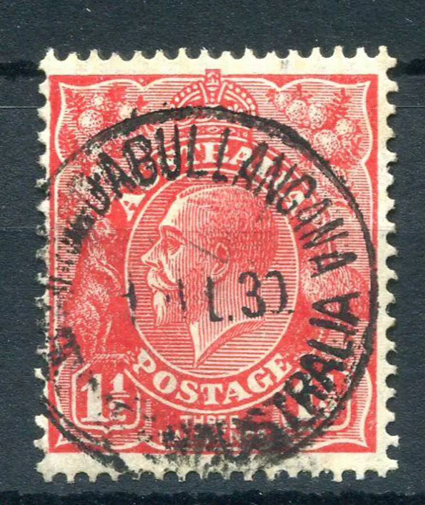 Mundabullangana A25 on 1½ red KGV for 1 JL 30. PMI ... Image 1++