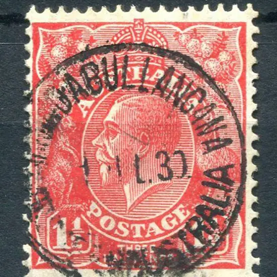Mundabullangana A25 on 1½ red KGV for 1 JL 30. PMI ...
