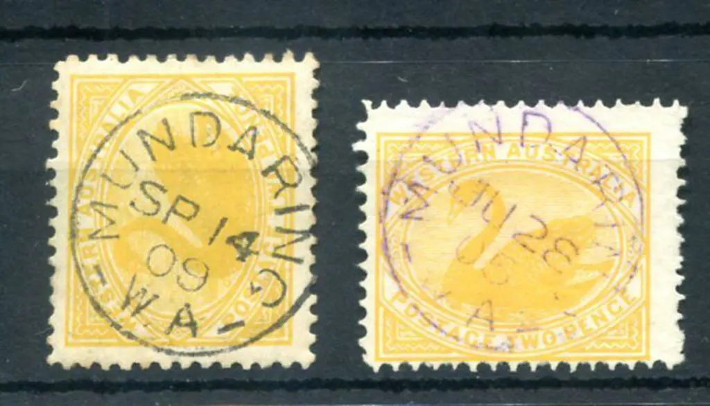 Mundaring 3b in two colours with violet ink dated ... Image 1++