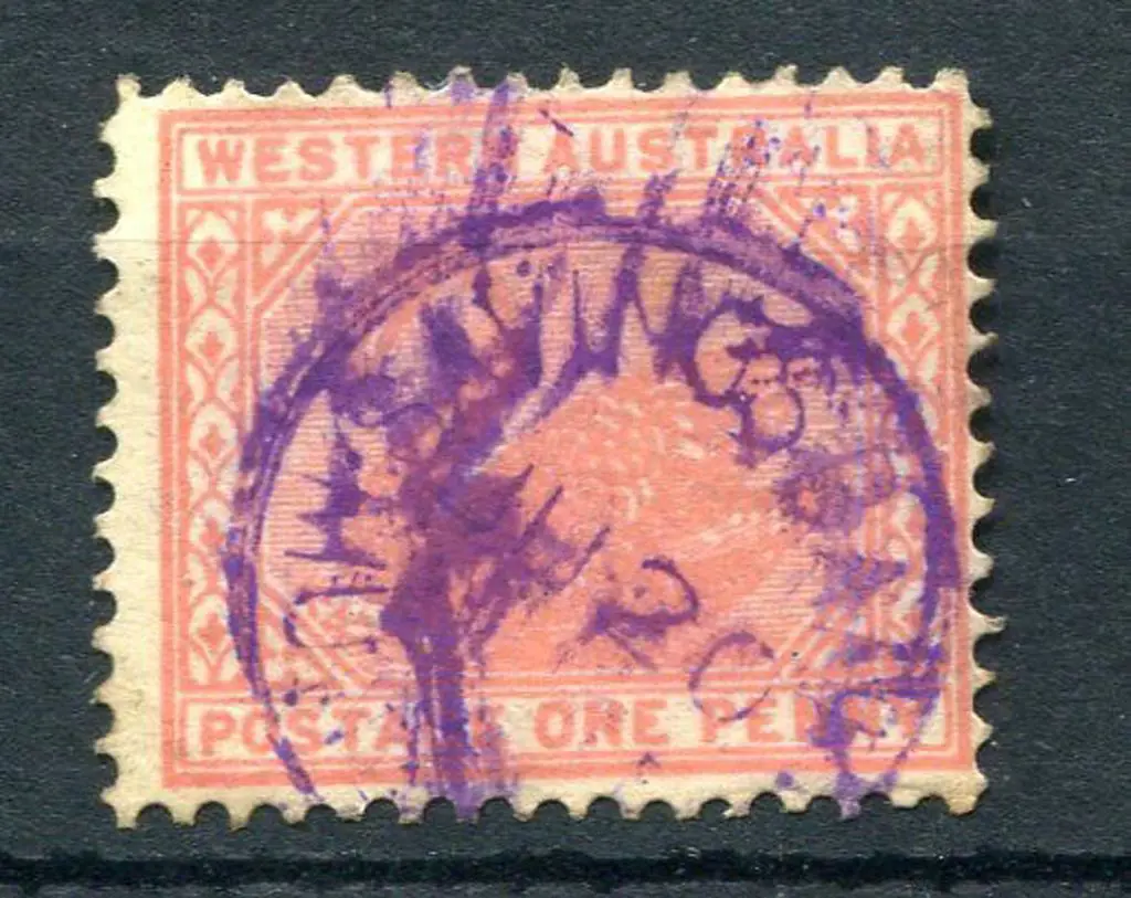 Mundaring Savings Bank SBi in violet ink on 1d red ... Image 1++
