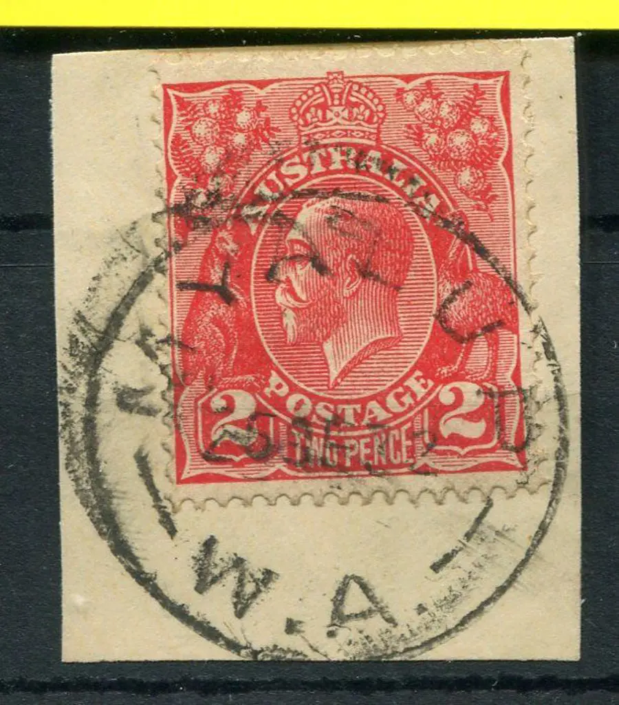 Myalup C30 on 2d red KGV on piece for 26 SE 32. ... Image 1++