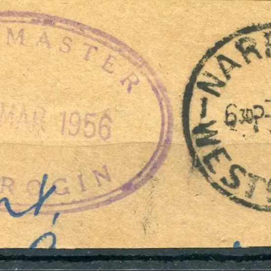 Narrogin Postmaster ORS 1 Dated 6 MAR 1956 on ...