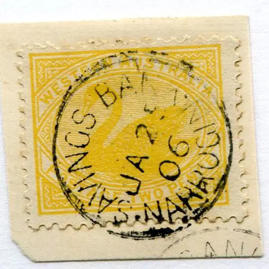 Narrogin Savings Bank Sbi on 2d yellow swan for JA ...