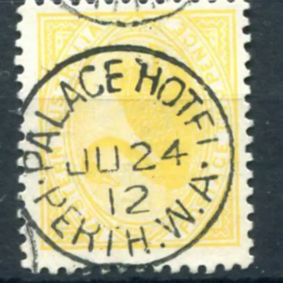 Palace Hotel 3b on 2d yellow swan dated JU 24 12. ...