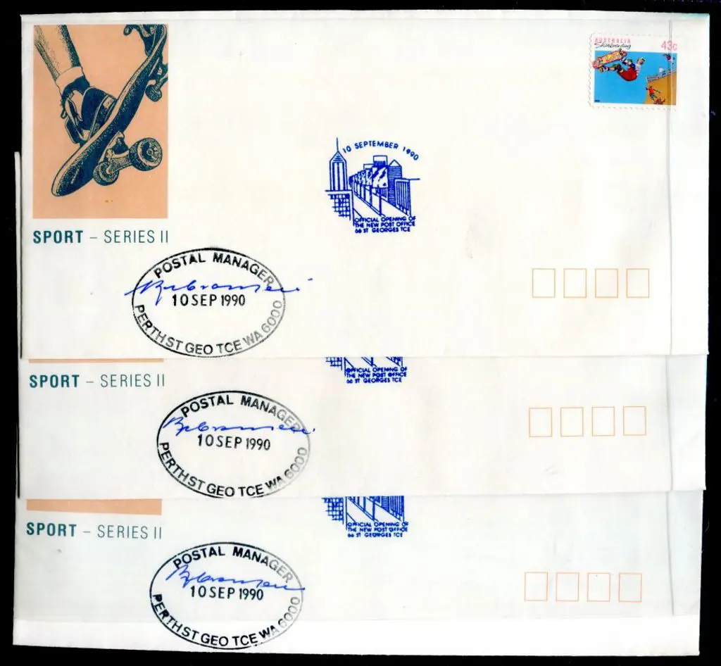 Perth Postal Manager "10 September 1990 Official ... Image 1++