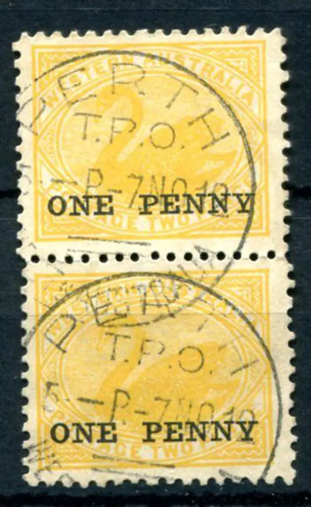 Perth Travelling Post Office T.P.O. GPO 1. Two 85% ... Image 1++