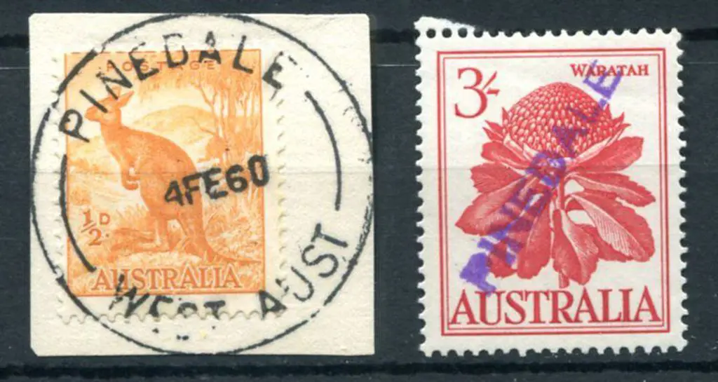 Pinedale Ea 31 Complete bold strike on ½d kangaroo ... Image 1++