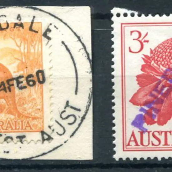 Pinedale Ea 31 Complete bold strike on ½d kangaroo ...