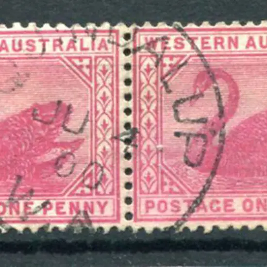 Quindalup 3b on 1d red swans pair dated JU 4 00. ...